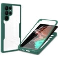 thumbnail image 1 of Compatible with Galaxy S23 Ultra Case with Built-in Screen Protector & Camera Lens Protector Anti-Scratch 360 Degree Slim Stylish Full Rugged Phone Cover Green, 1 of 9