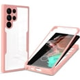 thumbnail image 1 of Compatible with Galaxy S23 Ultra Case with Built-in Screen Protector & Camera Lens Protector Anti-Scratch 360 Degree Slim Stylish Full Rugged Phone Cover Pink, 1 of 9