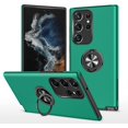 thumbnail image 1 of Compatible with Galaxy S23 Ultra Case with Ring Stand 360° Rotate Magnetic Kickstand Phone Case Fashion Slim Soft TPU Shockproof Bumper Camera Protection Case for Galaxy S23 Ultra, Green, 1 of 14