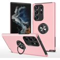 thumbnail image 1 of Compatible with Galaxy S23 Ultra Case with Ring Stand 360° Rotate Magnetic Kickstand Phone Case Fashion Slim Soft TPU Shockproof Bumper Camera Protection Case for Galaxy S23 Ultra, Pink, 1 of 14