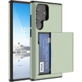 thumbnail image 1 of Compatible with Galaxy S23 Ultra Case Wallet with Credit Card Holder ID Card Slot Shockproof Hard PC TPU Phone Case Slide Flip Protective Cover for Samsung Galaxy S23 Ultra 2023(Green), 1 of 7