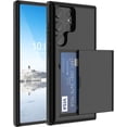 thumbnail image 1 of Compatible with Galaxy S23 Ultra Case Wallet with Credit Card Holder ID Card Slot Shockproof Hard PC TPU Phone Case Slide Flip Protective Cover for Samsung Galaxy S23 Ultra 2023 (Black), 1 of 6