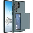 thumbnail image 1 of Compatible with Galaxy S23 Ultra Case Wallet with Credit Card Holder ID Card Slot Shockproof Hard PC TPU Phone Case Slide Flip Protective Cover for Samsung Galaxy S23 Ultra 2023 (Blue), 1 of 14