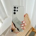 thumbnail image 1 of Compatible with Galaxy S23 Ultra Mirror Case Cute for Women Girls Silicone Bumper Slim Ultra Thin Case Corner Ultratection Case ShockUltraof Design Fashion Luxury Phone Case Silver, 1 of 7