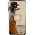 thumbnail image 1 of Compatible with Galaxy S23 Ultra Mirror Ring Case Makeup Diamond Bracket Cute Bling Mirror Stand Kickstand Fashion Luxury Shockproof Protective Cover for Girls Women-Gold, 1 of 6