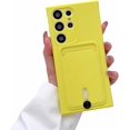 thumbnail image 1 of Compatible with Galaxy S24 Ultra Wallet Case with Card Holder Slim Soft Shockproof Protective Case Camera Lens Protection Card Slot Case for Galaxy S24 Ultra Women Men, Yellow, 1 of 8