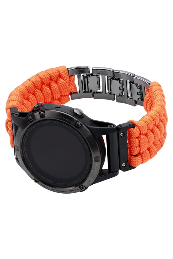 Compatible with Garmin Watch Band 20mm/22mm/26mm 550 Paracord Rugged Braided Nylon Watch Strap Design for Garmin Fenix/Fit for Forerunner for MARQ for Descent
