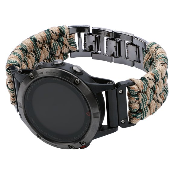 Compatible with Garmin Watch Band 20mm/22mm/26mm 550 Paracord Rugged Braided Nylon Watch Strap Design for Garmin Fenix/Fit for Forerunner for MARQ for Descent