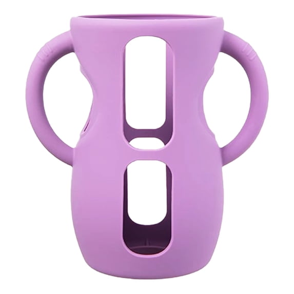 Compatible Glass Baby Bottle Sleeve with Handle 240ml Breakage Holder for Natural Feeding