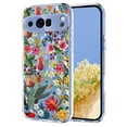 thumbnail image 1 of Compatible with Google Pixel 10 / 10 Pro Case Clear with Flower Design, Cute Soft Silicone TPU Floral Aesthetic Women Girls Transparent Protective Shockproof Anti-Scratch Anti-Yellow Phone Cover, D, 1 of 7