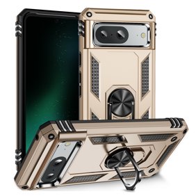 Compatible with Google Pixel 3A Case Built-in 360 Ring Holder Kickstand, Extreme Protection Military Armor Magnetic Car Dual Layer Protective Heavy Duty Phone Cover For Google Pixel 3A,Gold