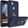 thumbnail image 1 of Compatible for Google Pixel 3A XL Case with HD Screen Protector, Military-Grade Shockproof Protective Phone Case with Magnetic Kickstand Ring for Google Pixel 3A XL Blue, 1 of 15