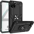 thumbnail image 1 of Compatible for Google Pixel 4 XL Case with HD Screen Protector, Military-Grade Shockproof Protective Phone Case with Magnetic Kickstand Ring for Google Pixel 4 XL Black, 1 of 15