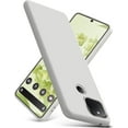 thumbnail image 1 of Compatible with Google Pixel 5 Case, Thin Liquid Silicone Case,Shockproof,Slim Thin Phone Case for Google Pixel 5, Full Body Screen Camera Protective Cover-Off-White 4-Pixel5-04, 1 of 14
