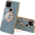 thumbnail image 1 of Compatible with Google Pixel 5A Case Silicone TPU Shockproof Google Pixel 5A Phone Case with Magnetic Ring Kickstand Plating Anti-Scratch Cases (Grey), 1 of 14