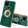 thumbnail image 1 of Compatible with Google Pixel 5a Case Silicone TPU Shockproof Google Pixel 5a Phone Case Plating Astronaut Cute Pattern TPU Cases with Ring (Google Pixel 5a, Dark Green), 1 of 14
