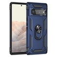 thumbnail image 1 of Compatible with Google Pixel 6 Pro Case Built-in 360 Ring Holder Kickstand, Extreme Protection Military Armor Magnetic Car Dual Layer Protective Heavy Duty Phone Cover For Google Pixel 6 Pro,Blue, 1 of 8