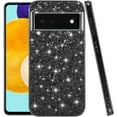 thumbnail image 1 of Compatible with Google Pixel 6 Pro Case Glitter Shockproof, Google Pixel 6 Pro Phone Case Bling Sparkly TPU and PC Silicone Shiny Girl Women Thin Protective Cover (Black), 1 of 14