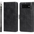 thumbnail image 1 of Compatible with Google Pixel 6 Pro Premium PU Leather Wallet Case with RFID Blocking Card Holder,Kickstand Magnetic Closure Protective,Wrist Strap Wallet Case for Pixel 6 Pro 6.71 Inch (Black), 1 of 14