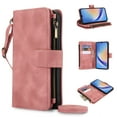 thumbnail image 1 of Compatible with Google Pixel 6 Wallet Case with Hand Wrist + Crossbody Shoulder Strap, RFID Blocking Shockproof Cards Holder Zipper Pocket Phone Case for Google Pixel 6, Rosegold, 1 of 7