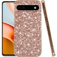 thumbnail image 1 of Compatible with Google Pixel 6A Case Glitter Shockproof,Google Pixel 6A Phone Case Bling Sparkly Soft TPU and PC Silicone Shiny Girl Women Thin Protective Cover (Rose Gold), 1 of 7
