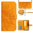 thumbnail image 1 of Compatible with Google Pixel 6a Case, Flower Embossed Wallet PU Leather Case with Card Holder Slots Protective Heavy Duty Folio Cover Crossbody Strap Case Cover for Google Pixel 6a, Yellow, 1 of 10