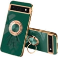 thumbnail image 1 of Compatible with Google Pixel 6a Case Silicone TPU Shockproof Google Pixel 6a Phone Case Plating Astronaut Cute Pattern TPU Cases with Ring (Google Pixel 6a, Dark Green), 1 of 14