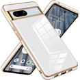 thumbnail image 1 of Compatible with Google Pixel 7 A 5g Cell Phone Case Ultra Slim Thin with Ring Stand Metal Electroplated Soft TPU Frame Full Body Shock-Absorption Bumper Hard Back Mobile Covers-Pink, 1 of 2