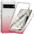 thumbnail image 1 of Compatible with Google Pixel 7 Pro Case,[Non-Yellowing] Transparent 360° Full Body Rugged Slim Shockproof Bumper with Built-in Screen Protector Anti-Scratch Case for Google Pixel 7 Pro,Pink, 1 of 5
