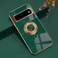 thumbnail image 1 of Compatible with Google Pixel 7 Pro Case with Rotatable Magnetic Ring Holder Kickstand, Soft TPU Plating Rose Gold Electroplated Shockproof Protective Phone Case Cover, 1 of 9