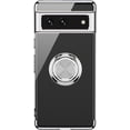 thumbnail image 1 of Compatible with Google Pixel 7 Pro Clear Case 360° Rotatable Ring Kickstand Holder Slim Thin Soft TPU Fashion Protection Shockproof Cover for Google Pixel 7 Pro 2022 Sliver, 1 of 16