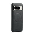 thumbnail image 1 of Compatible with Google Pixel 7 Pro Magnetic Case, Classic Premium PU Leather TPU Hybrid MagSafe Ultra Slim Protective Skin Friendly Shockproof Case Cover for Google Pixel 7 Pro, Black, 1 of 7