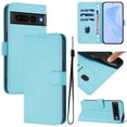thumbnail image 1 of Compatible with Google Pixel 7 Pro Wallet Case with RFID Blocking Credit Card Holder, PU Leather Folio Flip Kickstand Protective Shockproof Anti-fall Phone Case Cover Women Men,Skyblue, 1 of 12
