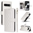 thumbnail image 1 of Compatible with Google Pixel 7 Pro Wallet Flip Case, Durable Soft TPU + PU Leather 3 Card Slots and 1 Cash Pocket Wrist Strap Magnetic Kickstand Elegant Case for Google Pixel 7 Pro, White, 1 of 6