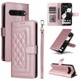 thumbnail image 1 of Compatible with Google Pixel 7 Pro Wallet Flip Case, Durable Soft TPU + PU Leather 3 Card Slots and 1 Cash Pocket Wrist Strap Magnetic Kickstand Elegant Case for Google Pixel 7 Pro, Rosegold, 1 of 6