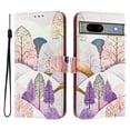thumbnail image 1 of Compatible for Google Pixel 7A Wallet Case, Painting Pattern Premium PU Leather [Credit Card Holder] [Wrist Strap] Flip Stand Feature Purse Case Full Protective Pattern Cover, Landscaping, 1 of 15
