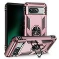 thumbnail image 1 of Compatible with Google Pixel 8 Case Built-in 360 Ring Holder Kickstand, Extreme Protection Military Armor Magnetic Car Dual Layer Protective Heavy Duty Phone Cover For Google Pixel 8,Rosegold, 1 of 7