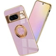 thumbnail image 1 of Compatible with Google Pixel 8 Case with Ring Holder Black, Aesthetic Slim Google Pixel 8 Phone Case Silicone Soft Cover Shockproof Luxury with Kickstand (Purple), 1 of 14