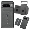 thumbnail image 1 of Compatible with Google Pixel 8, Premium PU Leather Phone Case Back Cover Magnetic Detachable Wallet Card Holder Pocket Fall Protection Kickstand for Google Pixel 8, Gray, 1 of 11