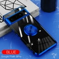 thumbnail image 1 of Compatible with Google Pixel 8 Pro Case Clear Shockproof Silicone Phone Cases with Ring Holder,[Supports Magnetic Car Mount] Magnetic 360 Rotation Kickstand Thin Soft TPU Protective Cover,Blue, 1 of 11