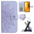 thumbnail image 1 of Compatible with Google Pixel 8 Pro Case, Flower Embossed Wallet PU Leather Case with Card Holder Slots Protective Heavy Duty Folio Cover Crossbody Strap Case Cover for Google Pixel 8 Pro, Lightpurple, 1 of 10
