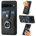 thumbnail image 1 of Compatible with Google Pixel 8 Pro Wallet Case with Card Holder, Premium PU Leather 360° Rotation Ring Holder Kickstand Shockproof Phone Case Cover for Google Pixel 8 Pro, Black, 1 of 10
