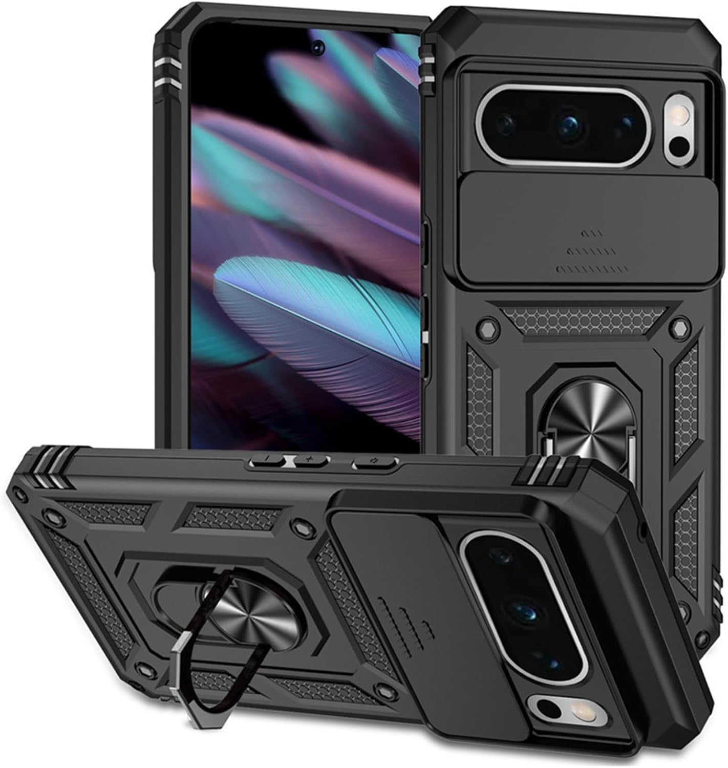 Compatible with Google Pixel 8 Pro Wireless Charging Case with Sliding ...