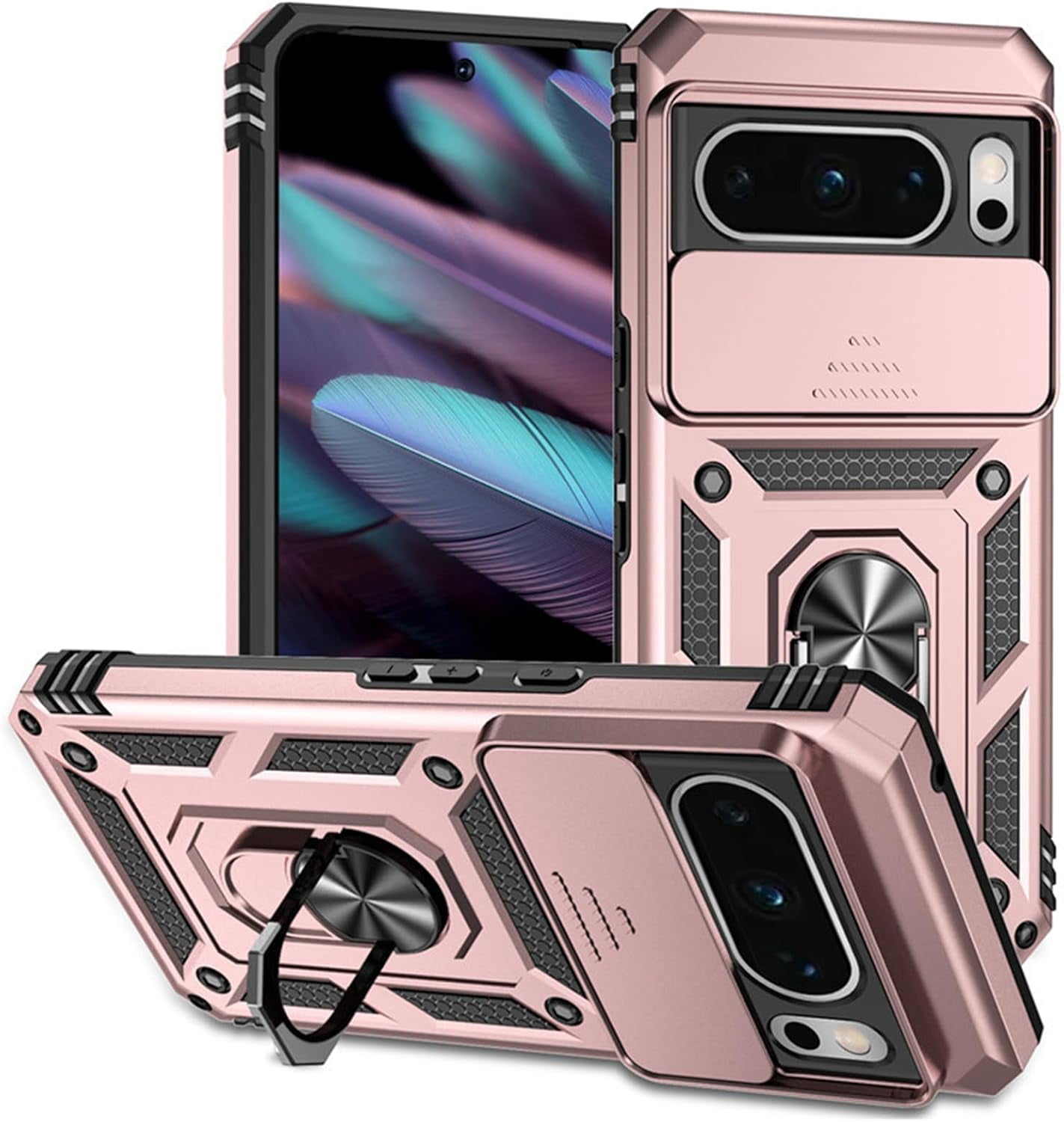 Compatible with Google Pixel 8 Pro Wireless Charging Case with Sliding ...