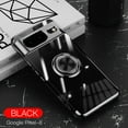 thumbnail image 1 of Compatible with Google Pixel 8, with Ring Holder Kickstand Clear Soft Silicone with Car Magnetic Shockproof TPU Cover Transparent Phone Case Slim Thin for Google Pixel 8, Black, 1 of 10