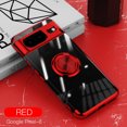 thumbnail image 1 of Compatible with Google Pixel 8, with Ring Holder Kickstand Clear Soft Silicone with Car Magnetic Shockproof TPU Cover Transparent Phone Case Slim Thin for Google Pixel 8, Red, 1 of 10