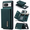 thumbnail image 1 of Compatible with Google Pixel 8A Removable 2 in 1 Wallet Case,Retro Premium PU Leather Cell Phone Back Cover Magnetic Detachable with Trifold Wallet Credit Card Cash Holder Kickstand Case,Green, 1 of 10
