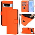 thumbnail image 1 of Compatible with Google Pixel 8A Wallet Case with RFID Blocking Credit Card Holder, PU Leather Folio Flip Kickstand Protective Shockproof Anti-fall Phone Case Cover Women Men,Orange, 1 of 11