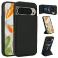 thumbnail image 1 of Compatible with Google Pixel 9 / 9 Pro Case, with PU Leather Credit Card Holder Magnetic Back Stand Rugged Slot Mobile Flip Purse Phone Cover for Google Pixel 9 / 9 Pro Women Men - Black, 1 of 7