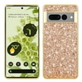 thumbnail image 1 of Compatible with Google Pixel 9 / 9 Pro Glitter Plating Case, Luxury Bling Sparkly Shiny Cute Soft TPU Plating Bumper Raised Camera Shockproof Back Cover Wireless Charging for Women Girl, Gold, 1 of 7